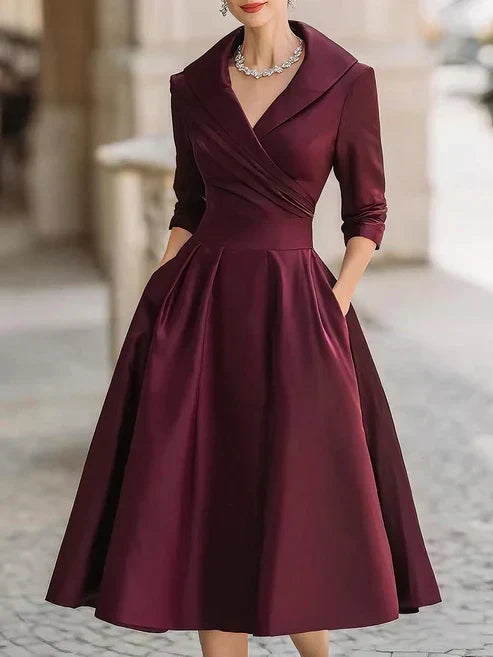 ELVENA™ | Fitted Midi Dress