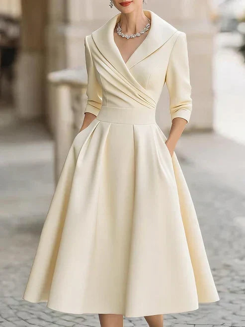 ELVENA™ | Fitted Midi Dress