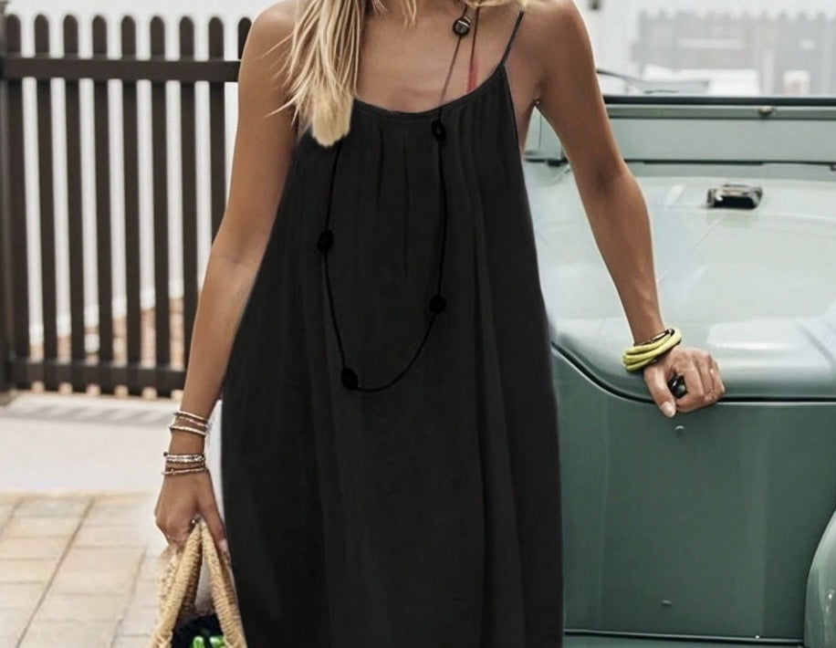 Mini Slip Dress in Ice Silk with Pleats and Open Back