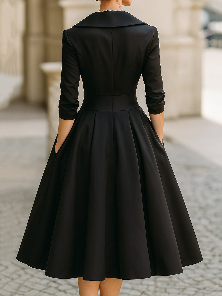 ELVENA™ | Fitted Midi Dress
