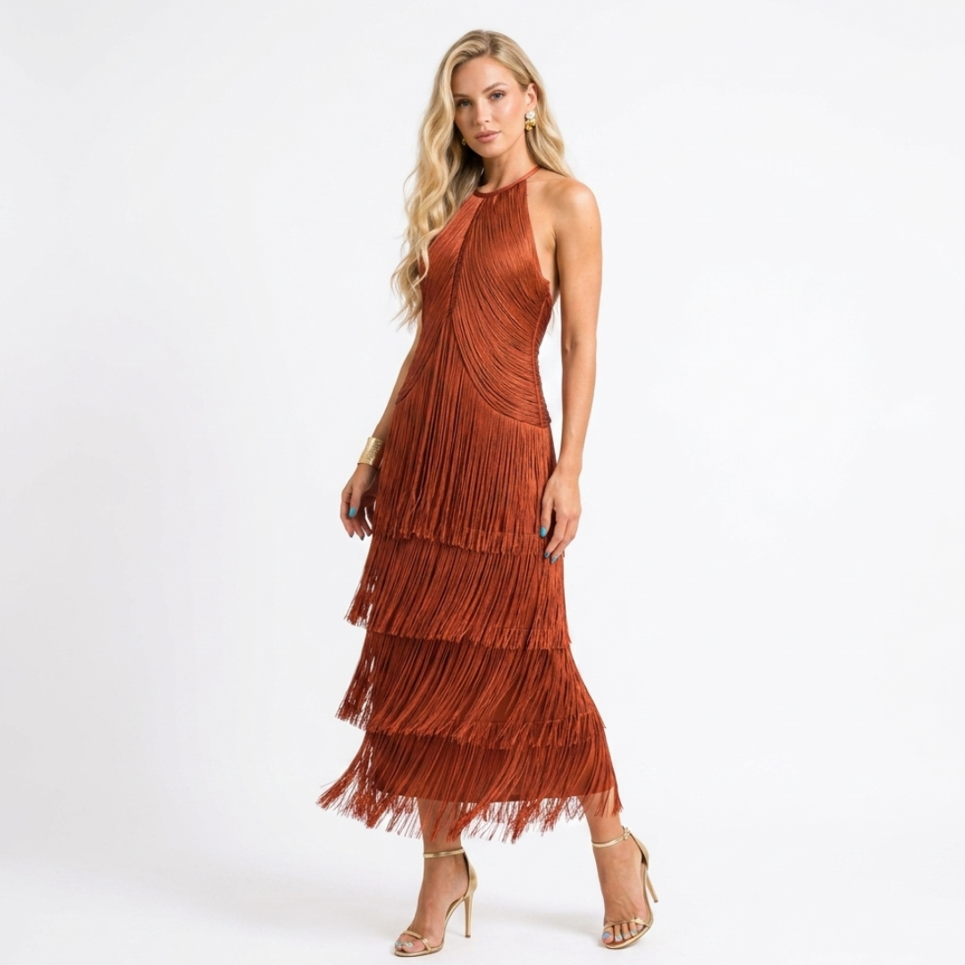 ELVENA™ | Long Sleeve Midi Dress