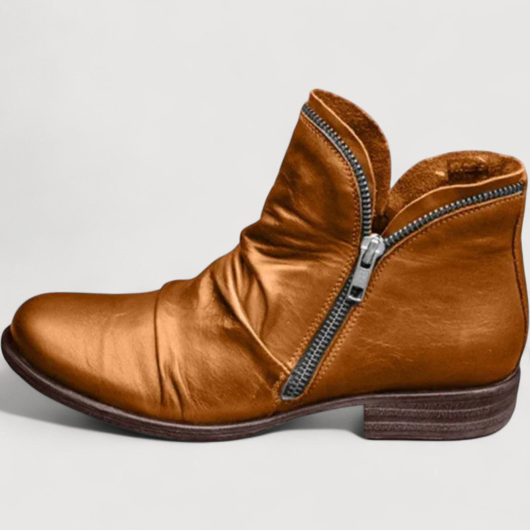 LIANELLA – Cozy Zip Ankle Boots
