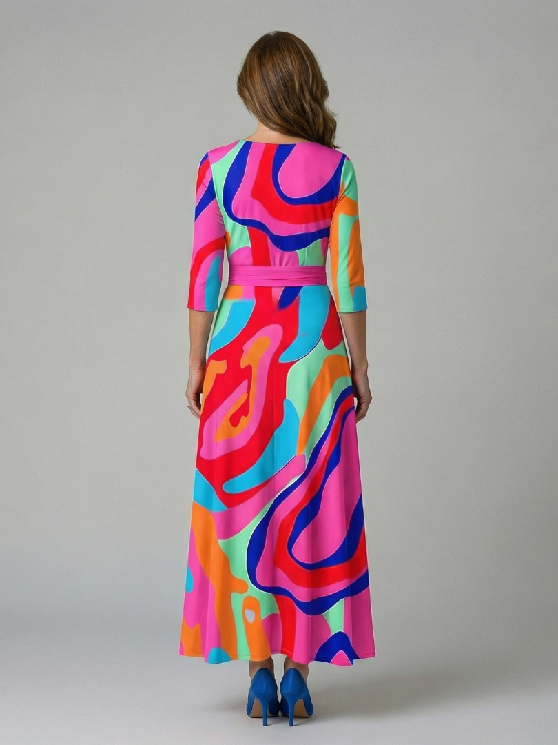 ELVENA™ | Floral Wrap Maxi Dress