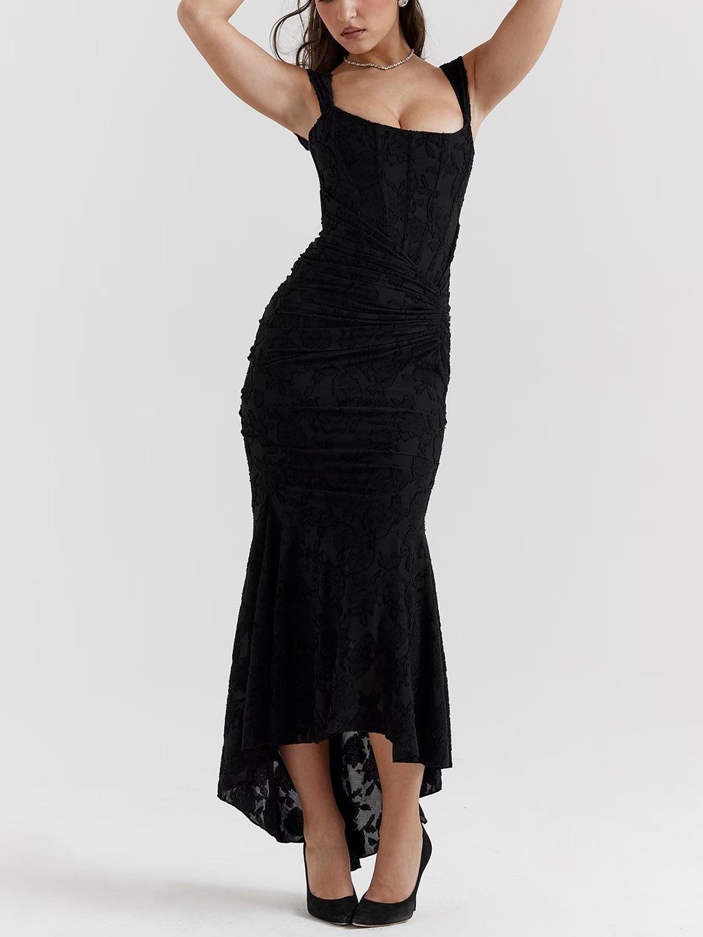 ELVENA™ | Lace Fishtail Midi Dress