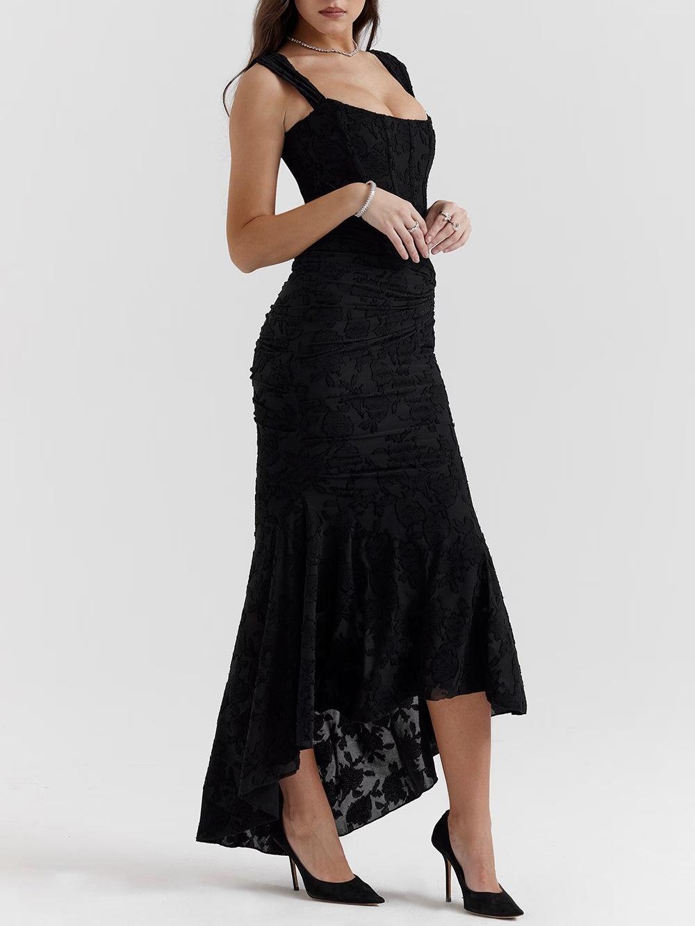 ELVENA™ | Lace Fishtail Midi Dress
