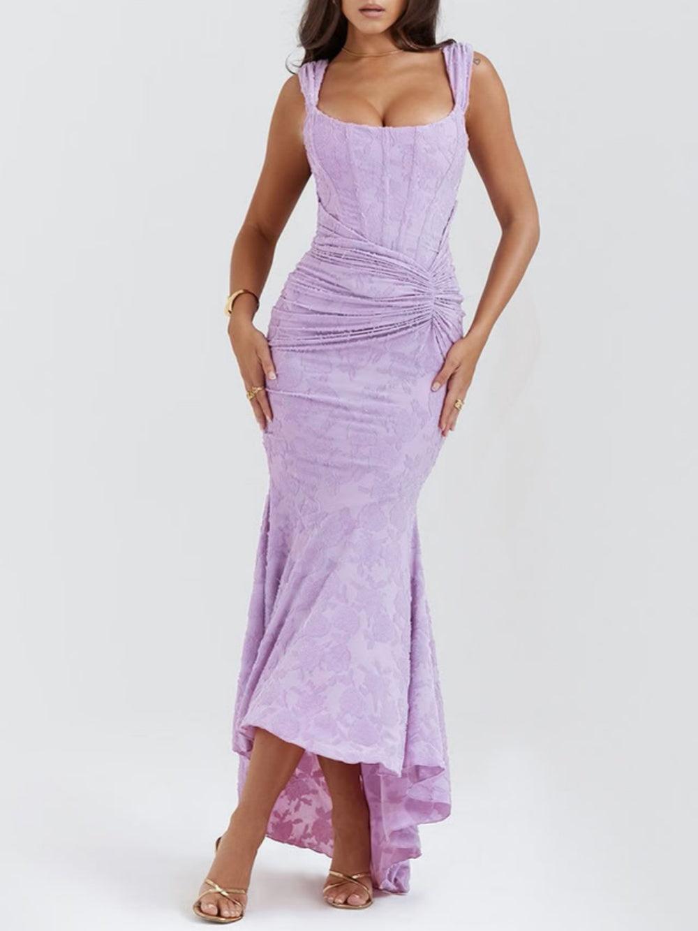 ELVENA™ | Lace Fishtail Midi Dress