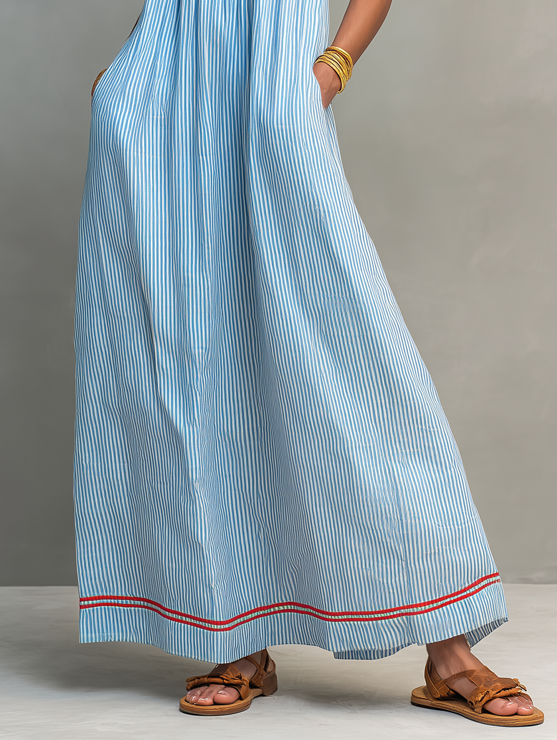ELVENA™ | Striped Maxi Dress