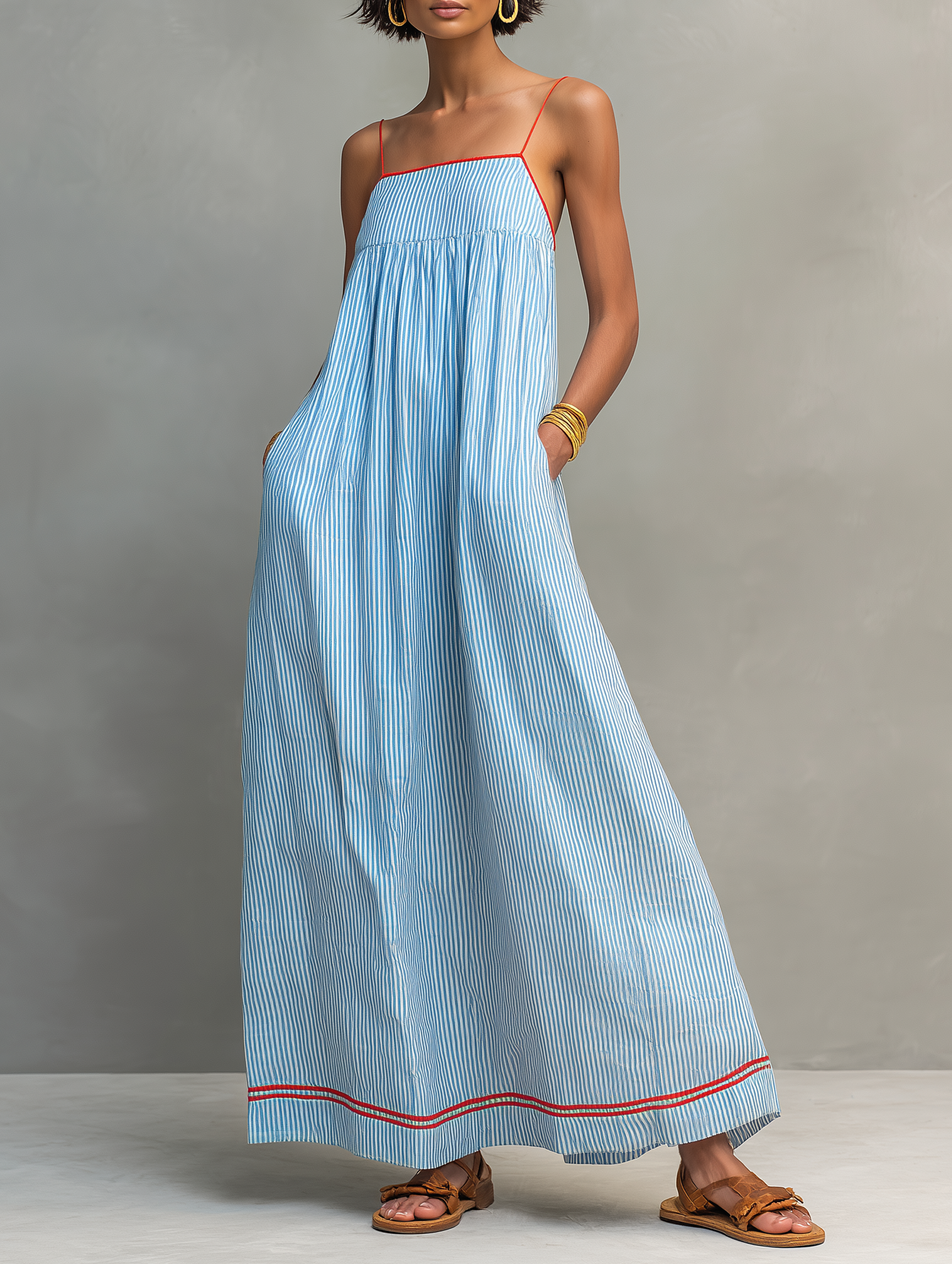 ELVENA™ | Striped Maxi Dress