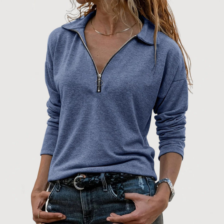 MAUREEN – ZIP-UP COLLAR SHIRT