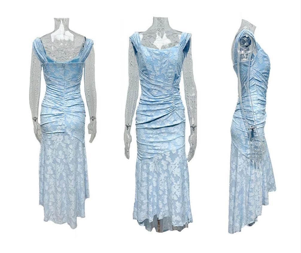 ELVENA™ | Lace Fishtail Midi Dress