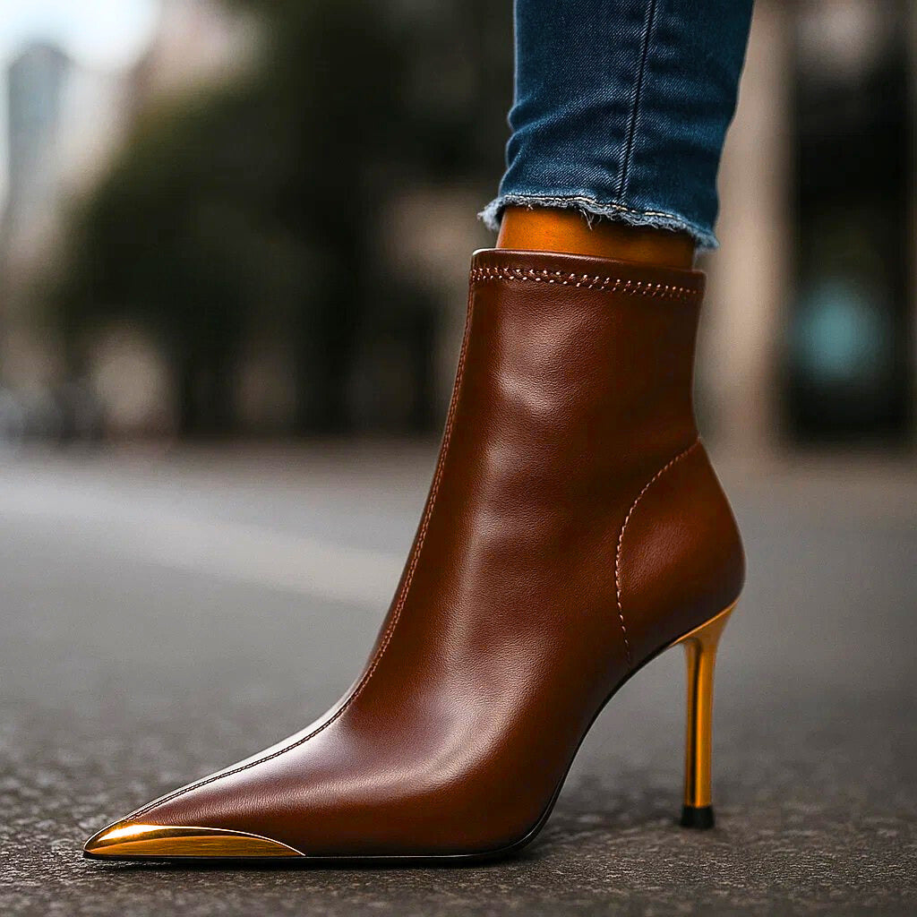 VALENTINA GOLD-POINT BOOTS