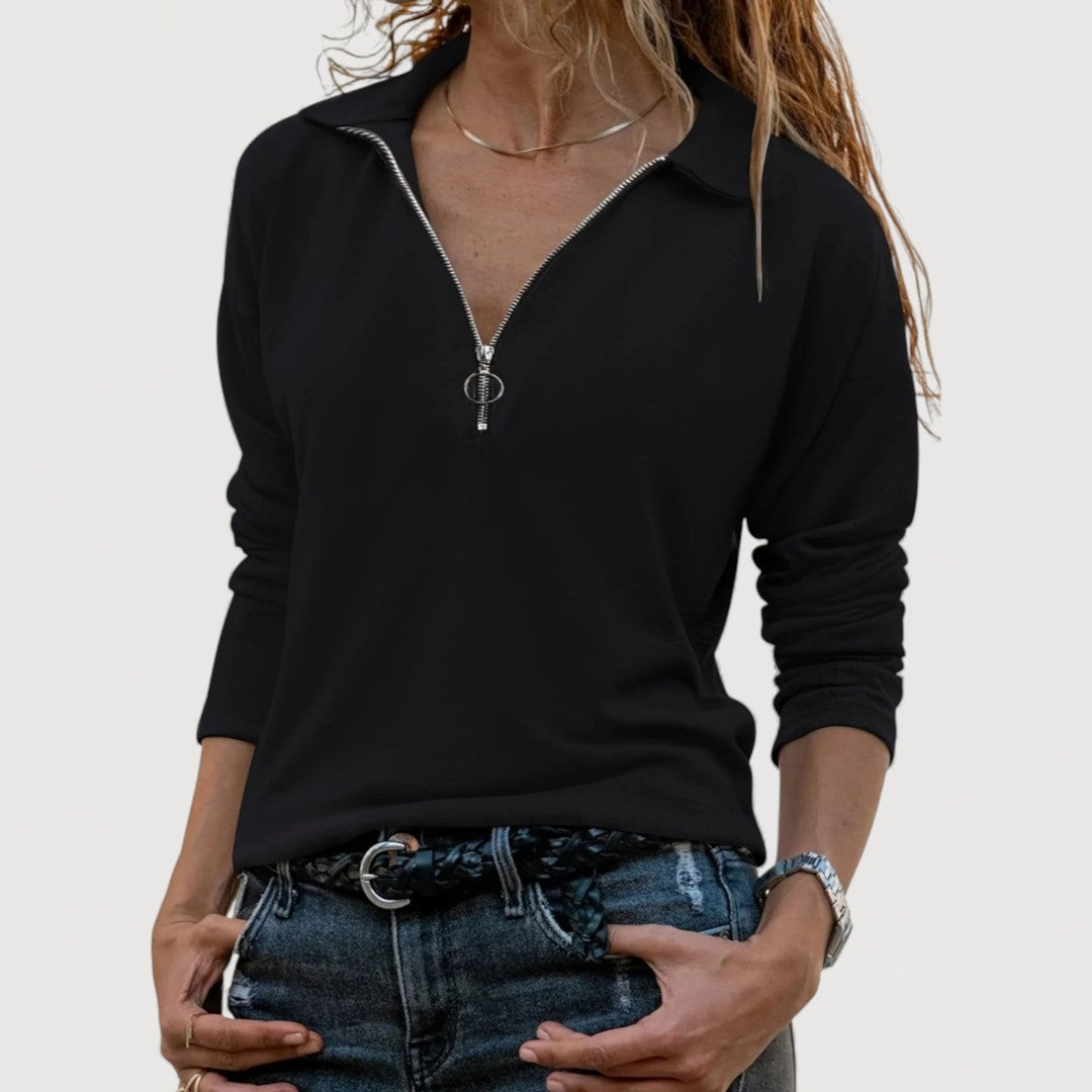 MAUREEN – ZIP-UP COLLAR SHIRT