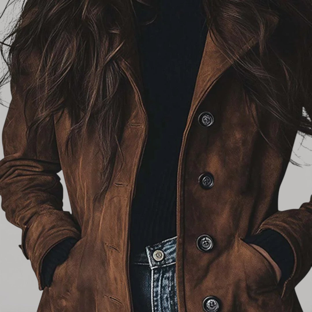 Carmen Suede Trench Coat