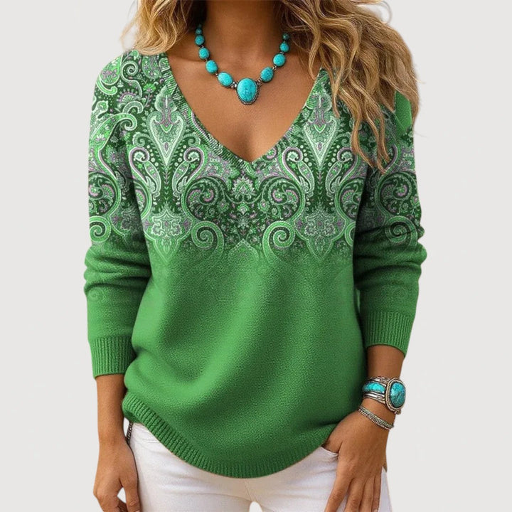 ALTHEA – V-Neck Blouse