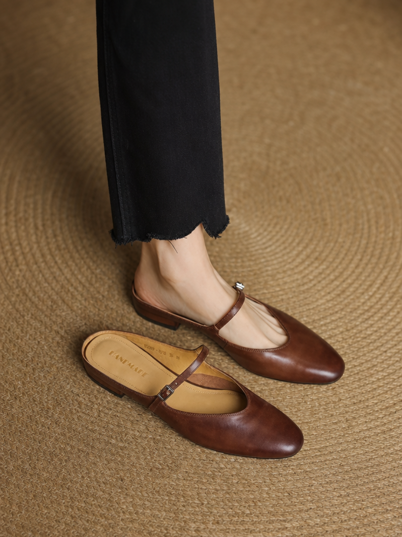 Merisa Genuine Leather Mules