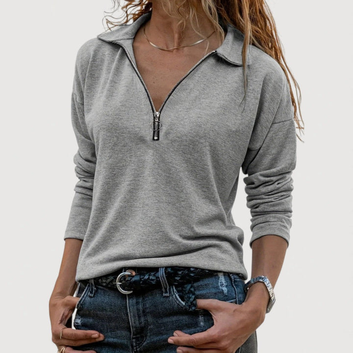 MAUREEN – ZIP-UP COLLAR SHIRT