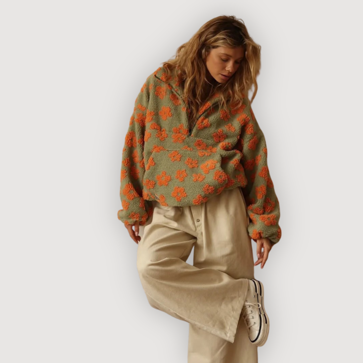 MYLENE – COMFORTABLE FLORAL SWEATER