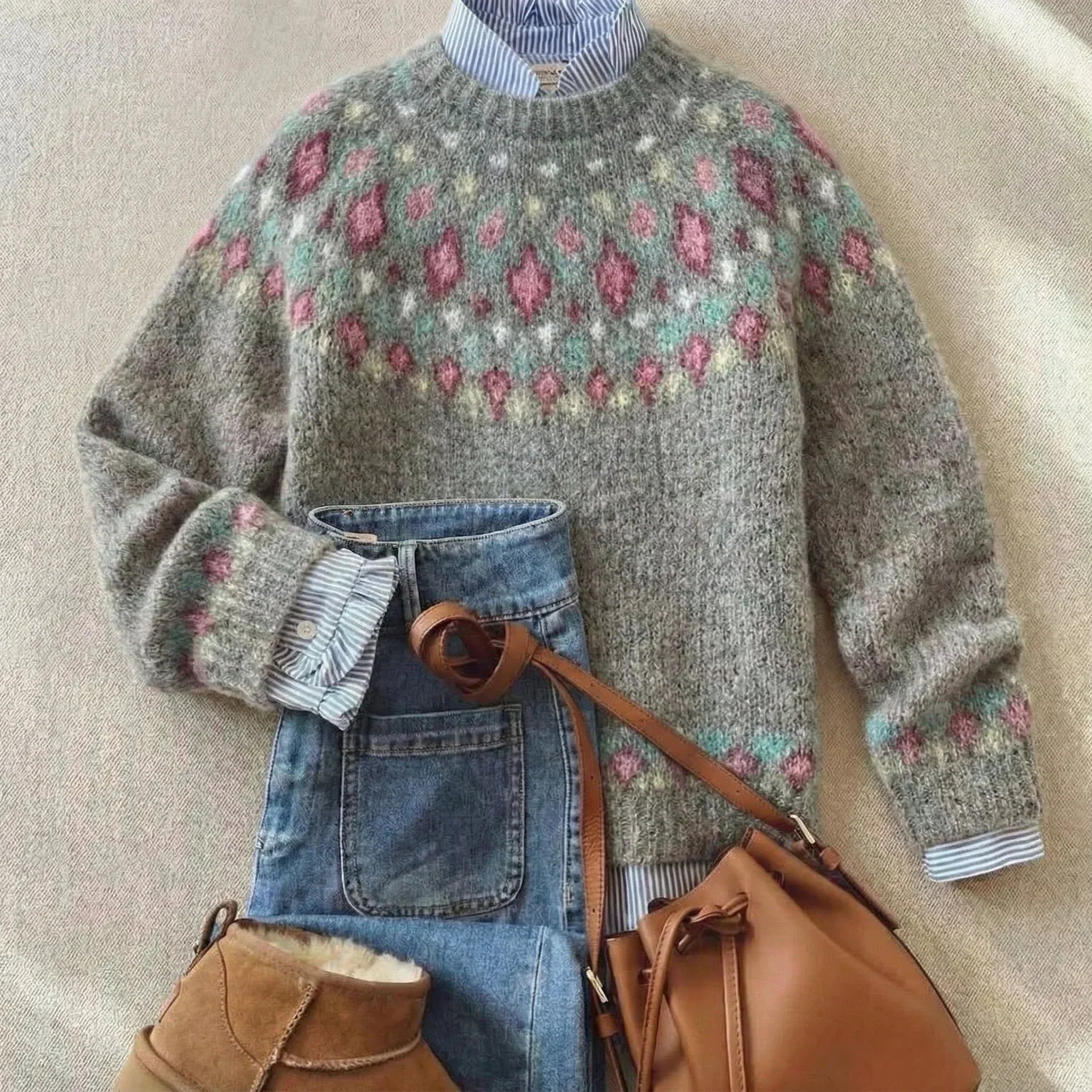 Simone | Chic Vintage Knit Sweater