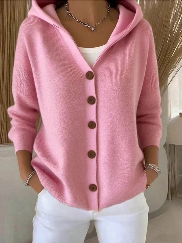 Quinn | Hooded Button-Up Cardigan