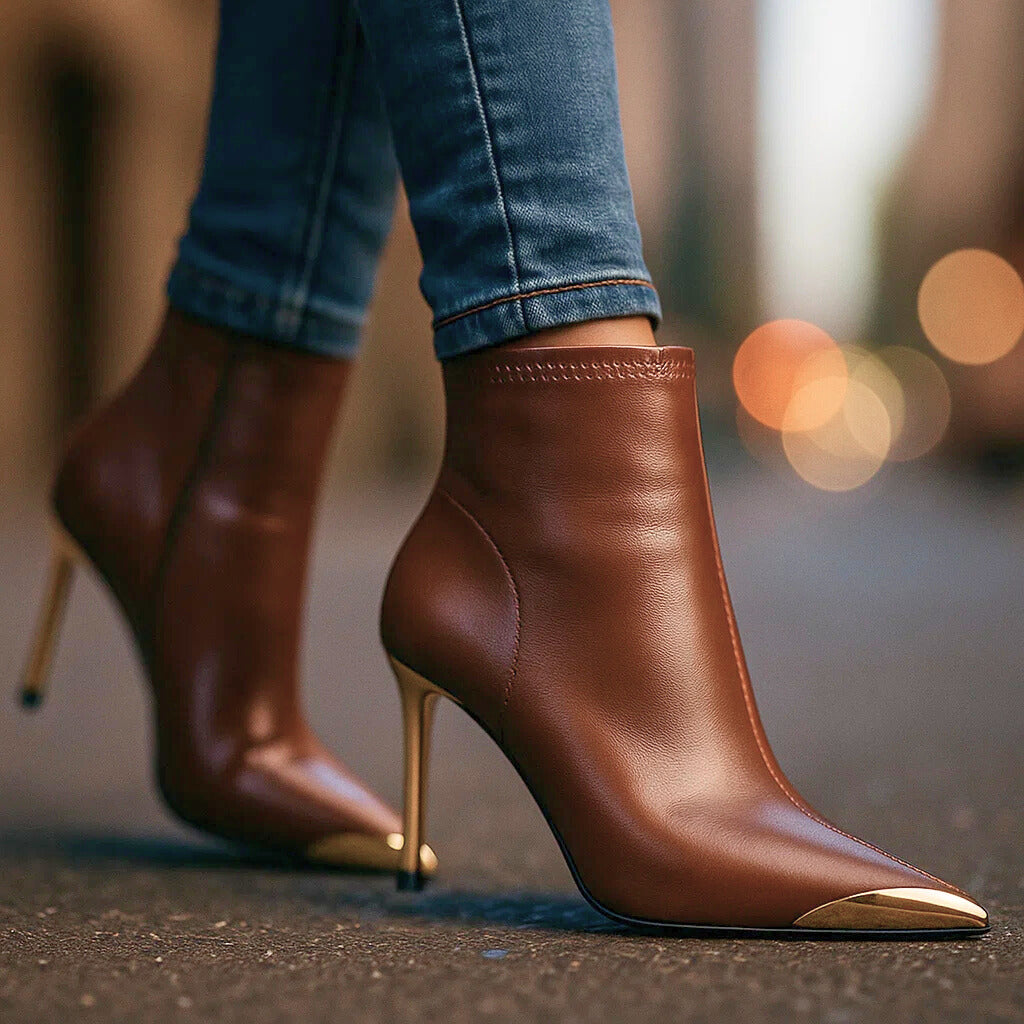 VALENTINA GOLD-POINT BOOTS