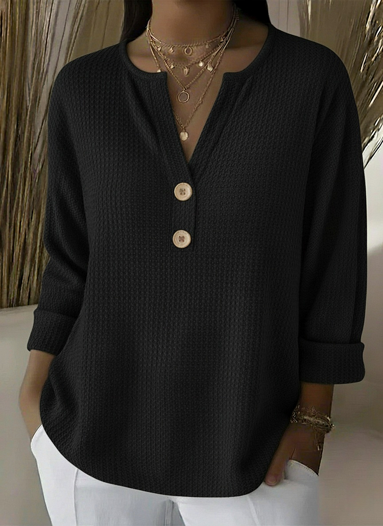 Giselle | Textured Button Sweater