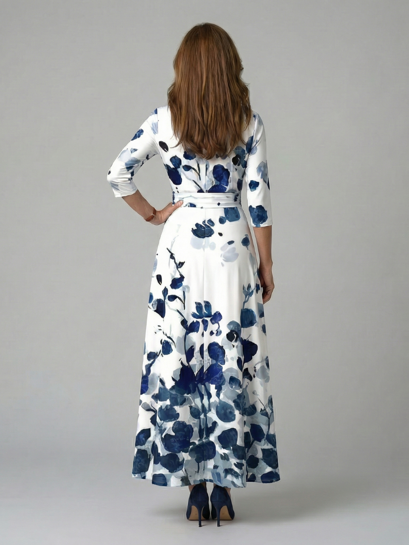 ELVENA™ | Floral Wrap Maxi Dress