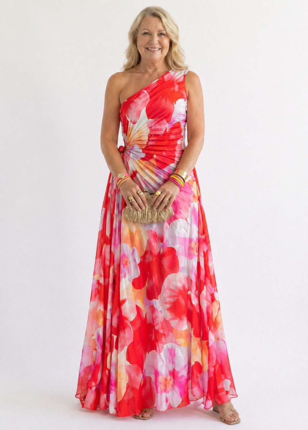 Hayes & Tate™  | Vibrant Tropical Evening Dress