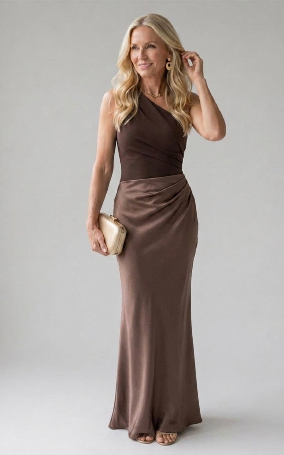 Hayes & Tate™  | Maxi Dress with a Guilt in Satin