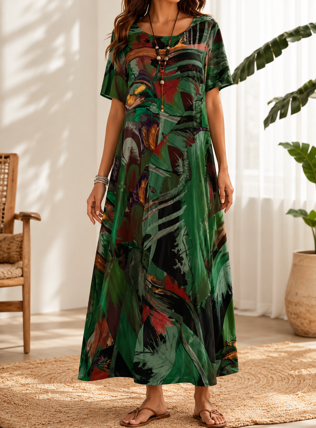 ELVENA™ | Chiffon Midi Dress