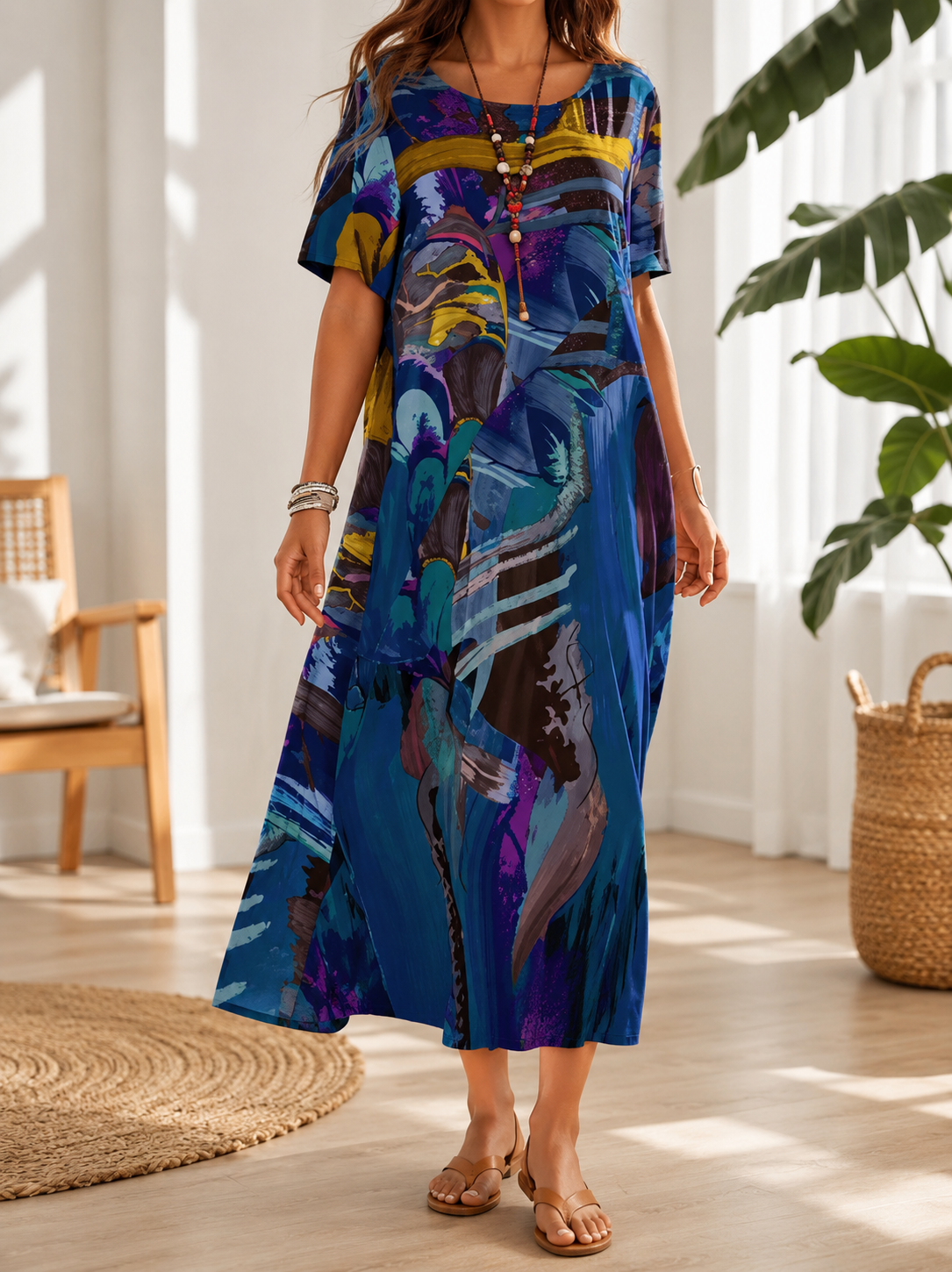ELVENA™ | Chiffon Midi Dress