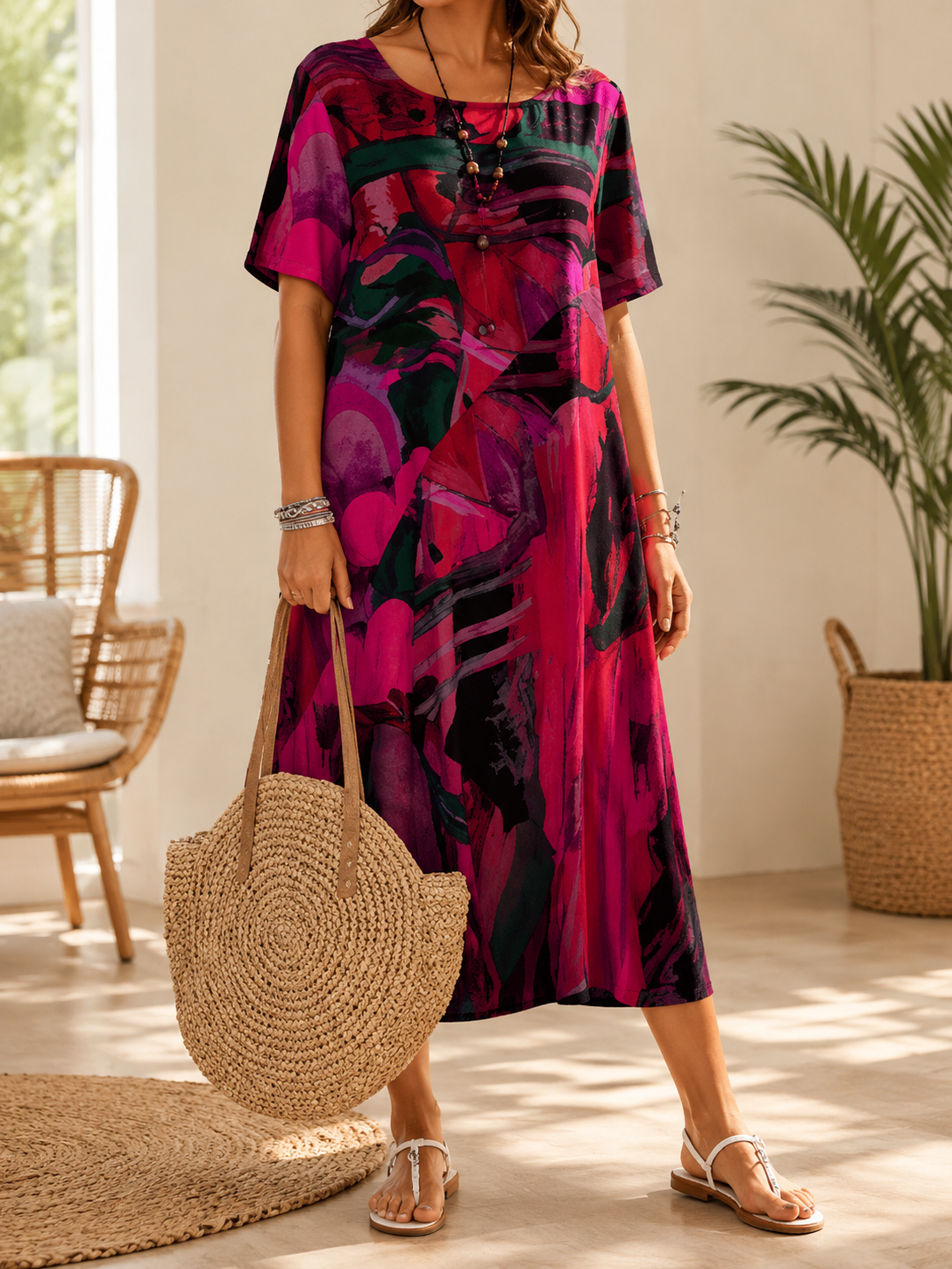 ELVENA™ | Chiffon Midi Dress