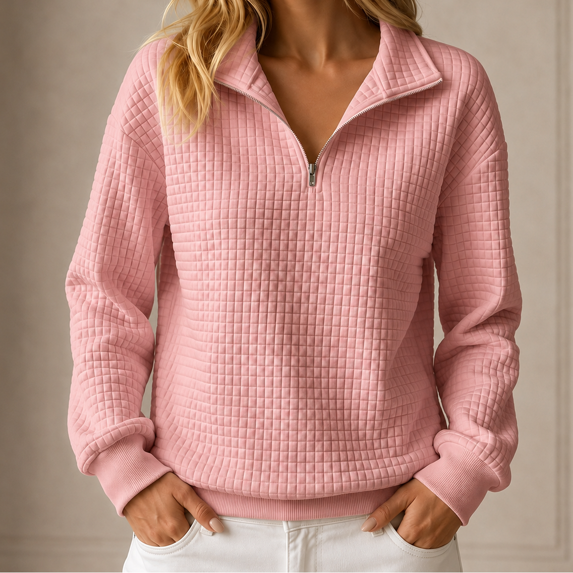 Waverly | Quilted Half-Zip Top