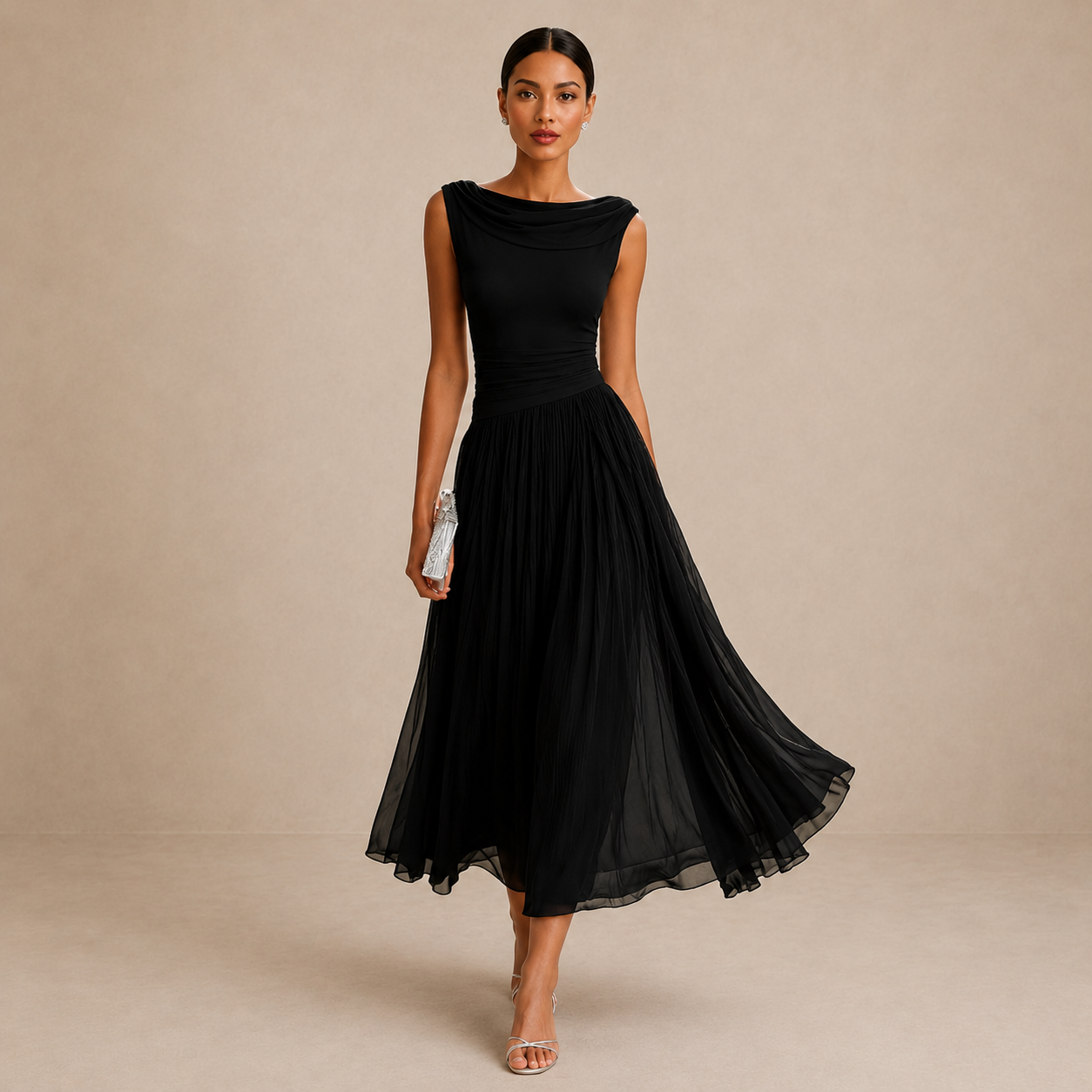 ELVENA™ | Pleated Midi Dress