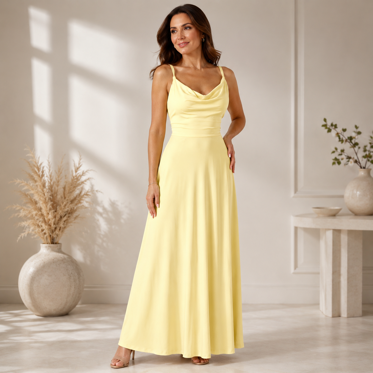 ELVENA™ | Cowl-Neck Maxi Dress