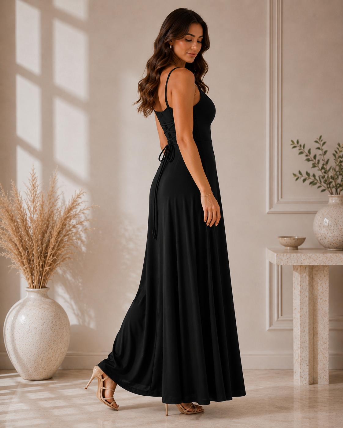 ELVENA™ | Cowl-Neck Maxi Dress