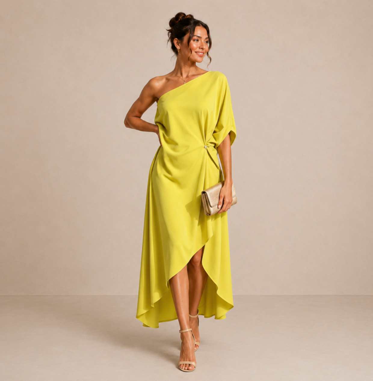 ELVENA™ | Square Neck Midi Dress