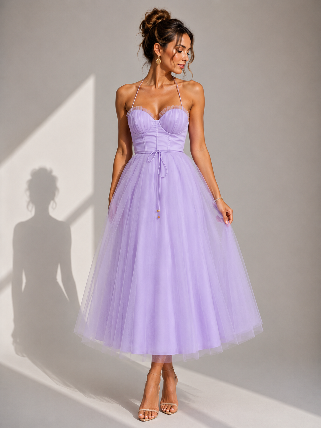 ELVENA™ | Cinched Waist Midi Dress
