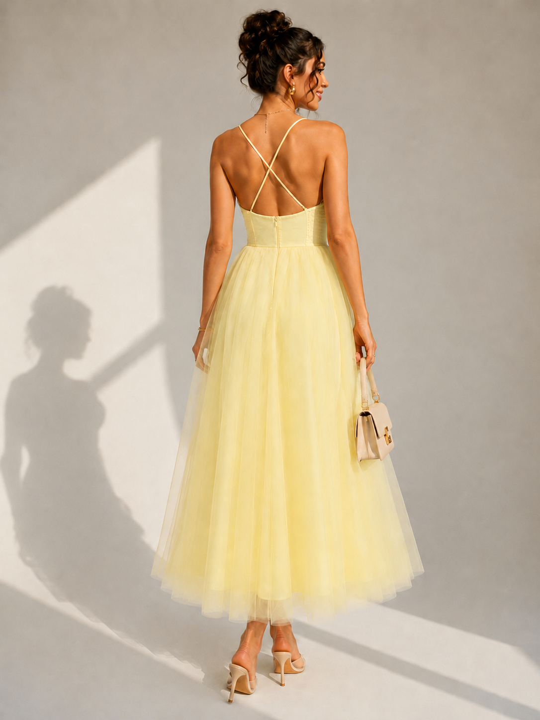 ELVENA™ | Cinched Waist Midi Dress