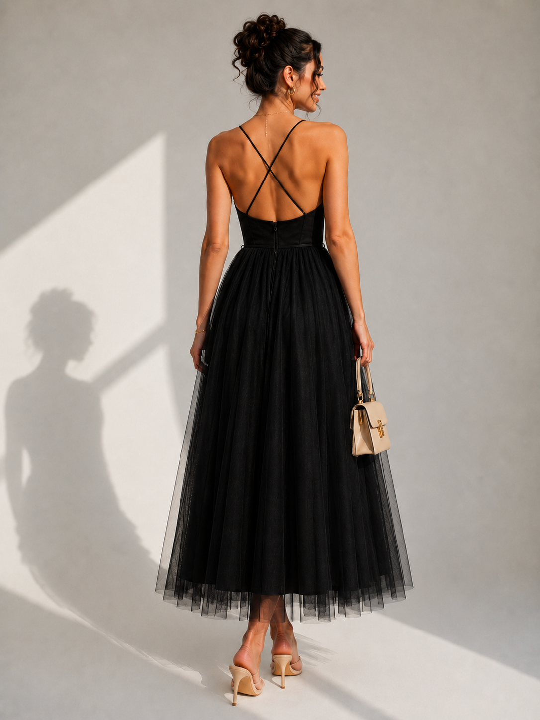ELVENA™ | Cinched Waist Midi Dress