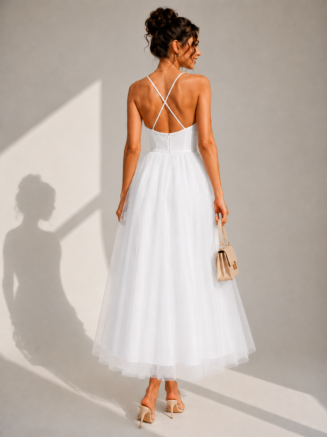 ELVENA™ | Cinched Waist Midi Dress