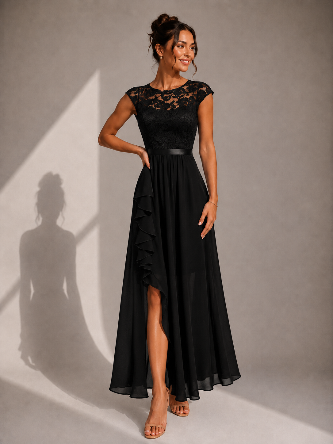 ELVENA™ | Lace Bodice Maxi Dress