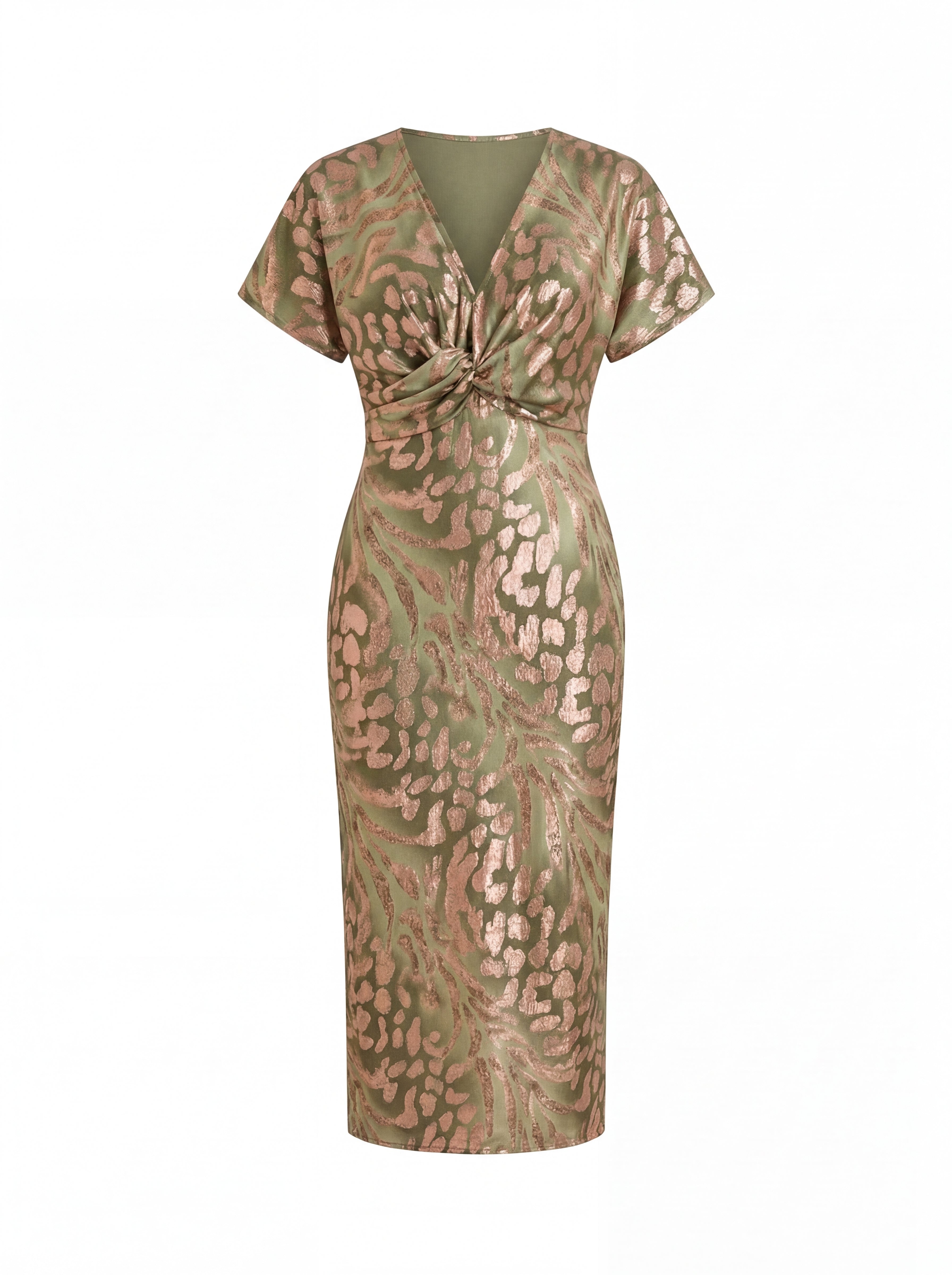 ELVENA™ | Ruffle Sleeve Midi Dress