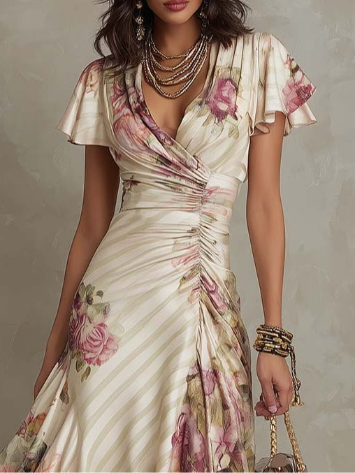 ELVENA™ | Pleated Midi Dress