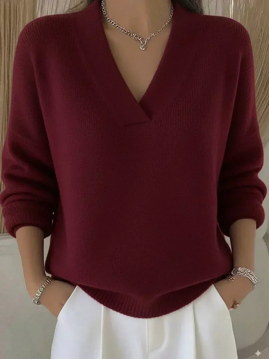 Vivelle™ | Relaxed V-Neck Sweater