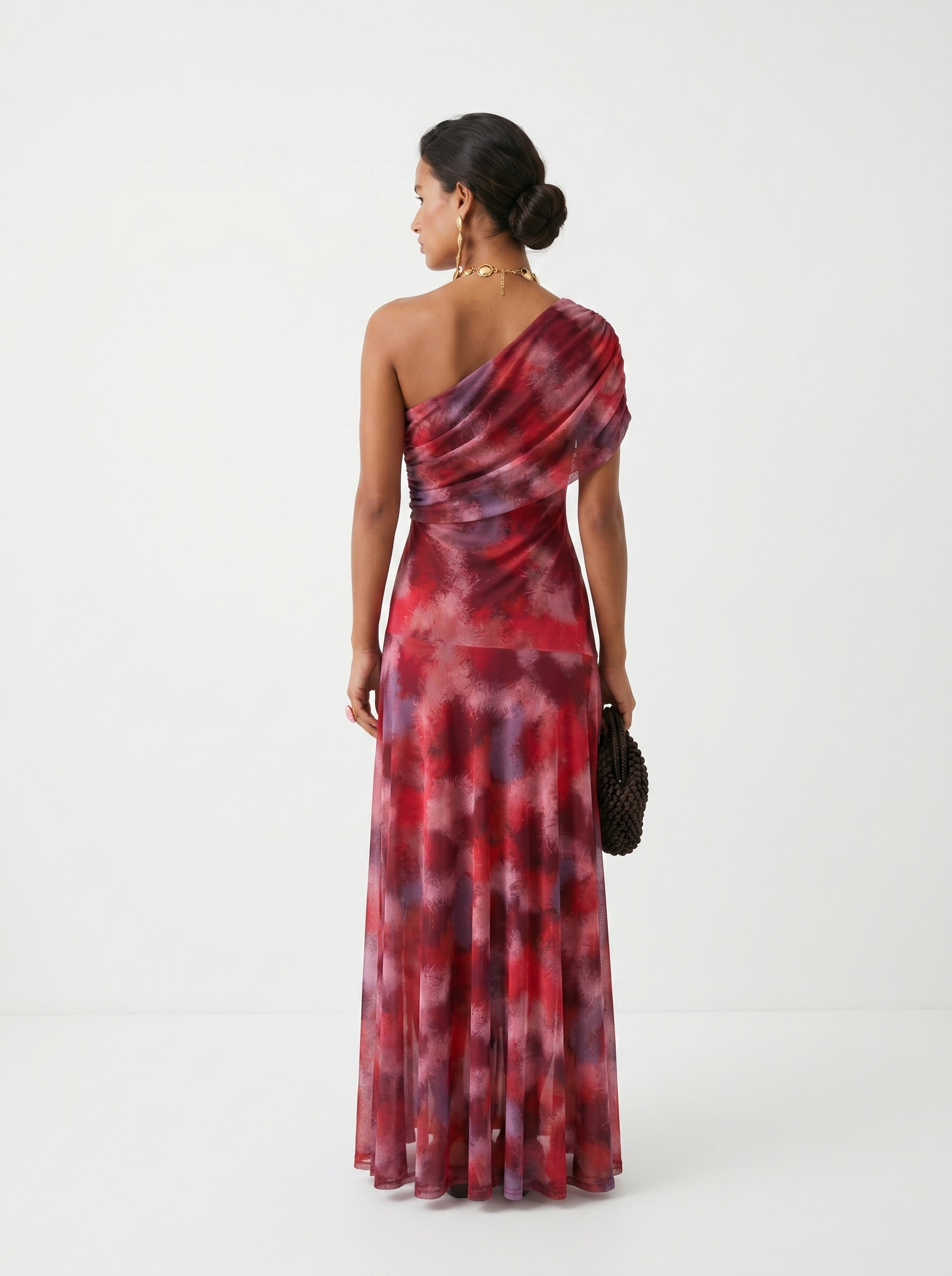 ELVENA™ | One-Shoulder Print Maxi Dress