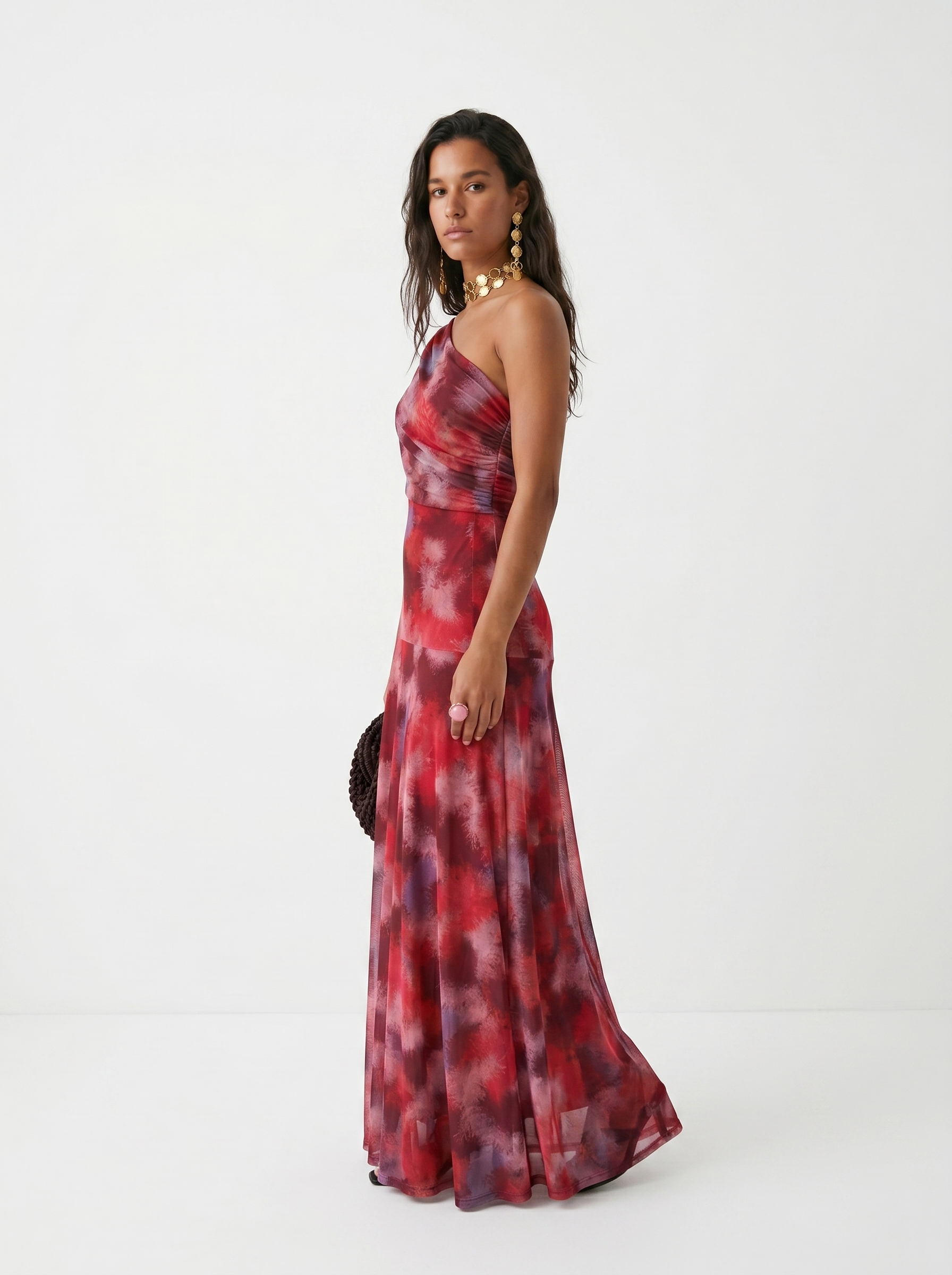 ELVENA™ | One-Shoulder Print Maxi Dress