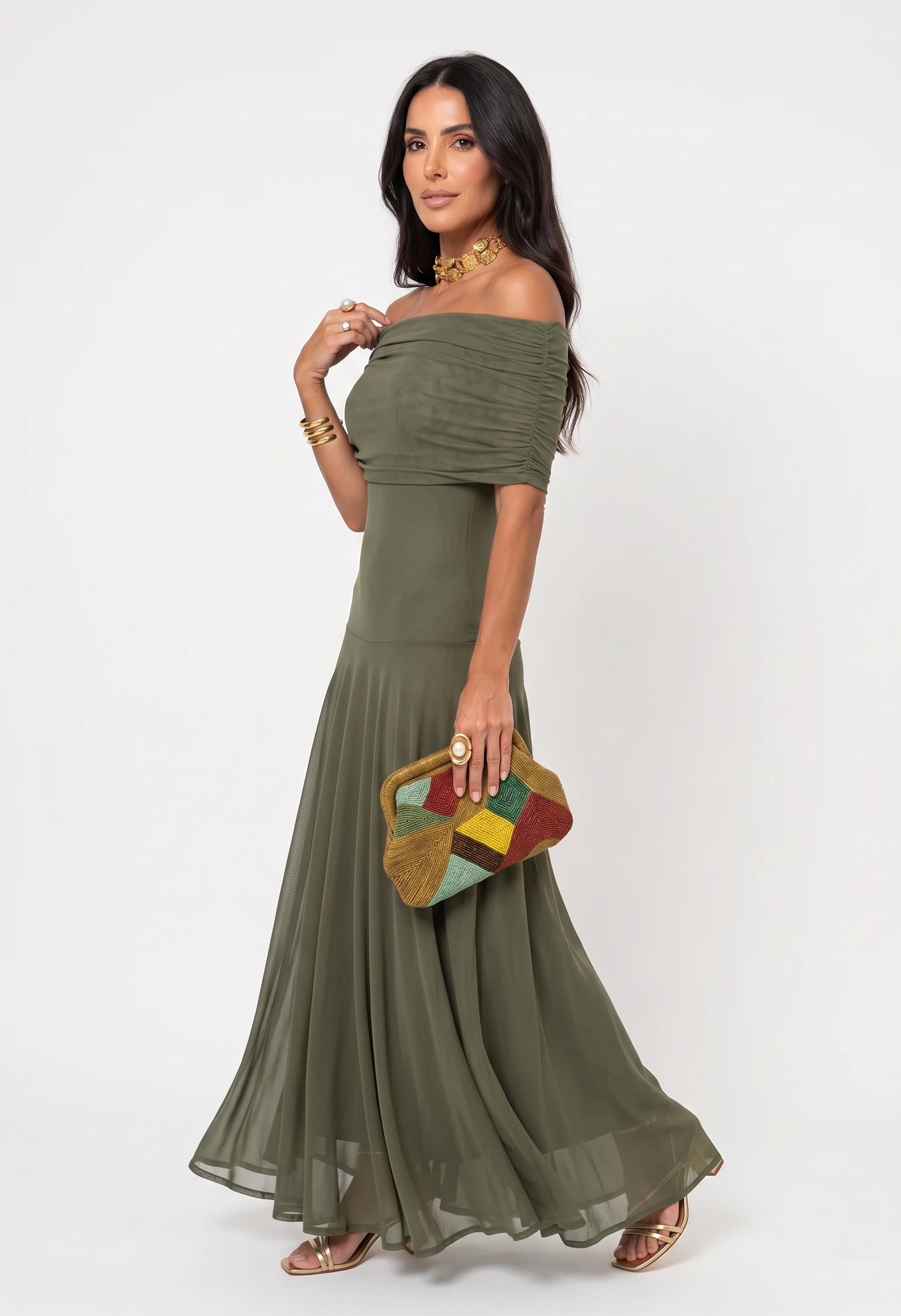 ELVENA™ | One-Shoulder Print Maxi Dress