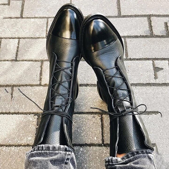 ELAINE – Laced Ankle Boots
