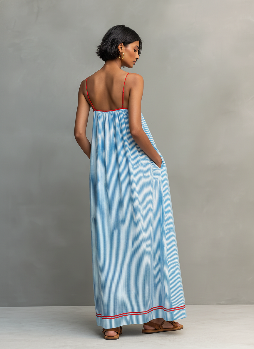 ELVENA™ | Striped Maxi Dress