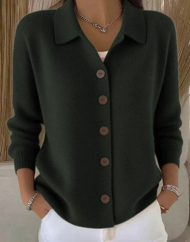 Josephine™ | Button-Front Collared Cardigan
